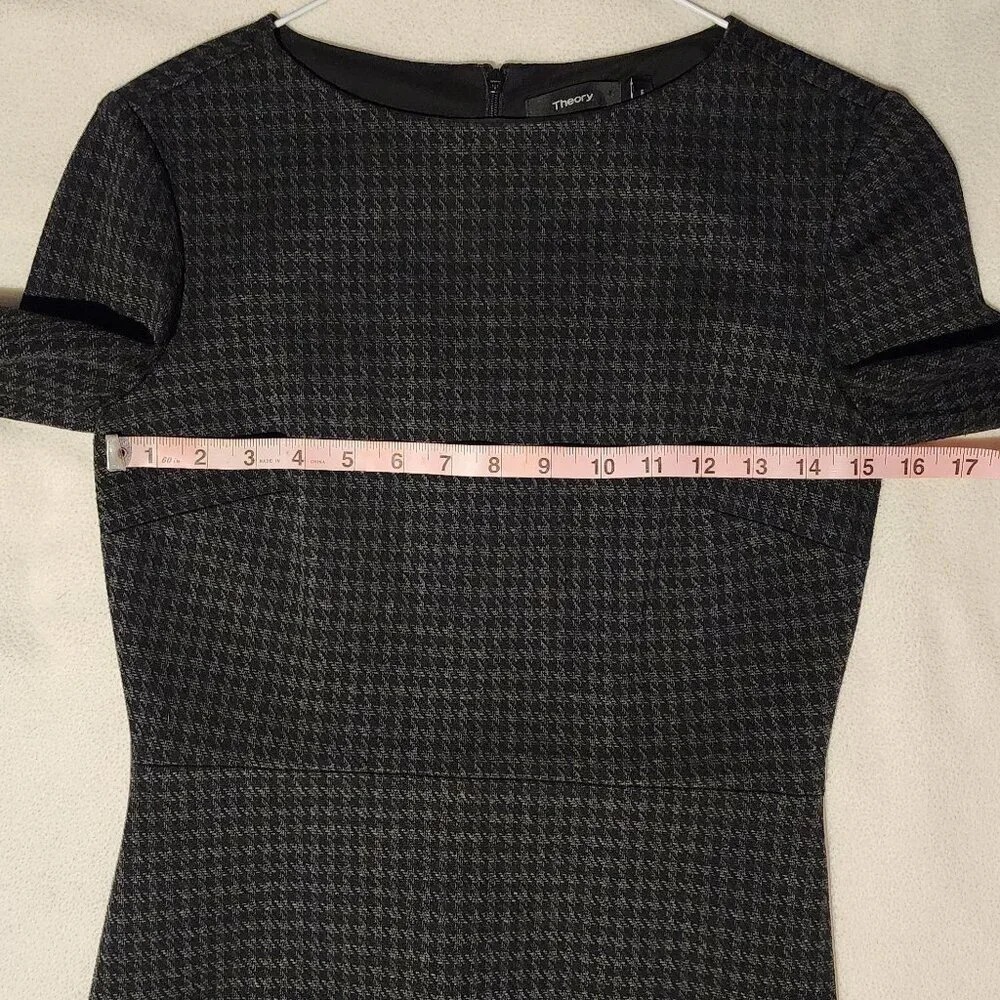 Theory Houndstooth Knit Dress Long Sleeve Career Casual Mini Size Unknown - Picture 9 of 12